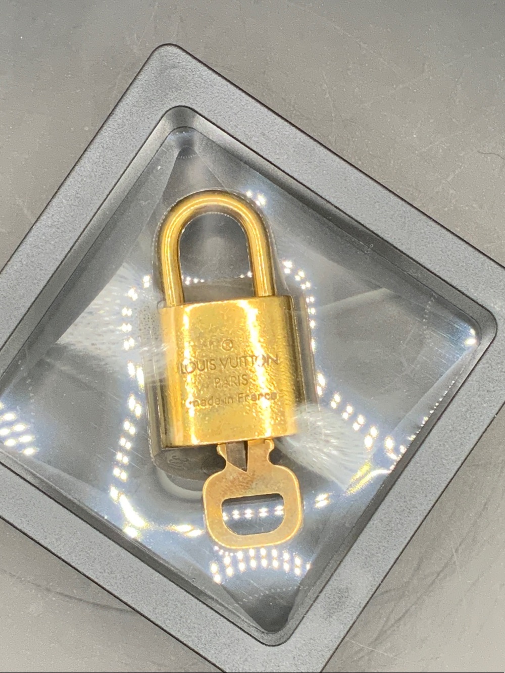 Louis Vuitton Gold-tone Padlock Key Holder #320